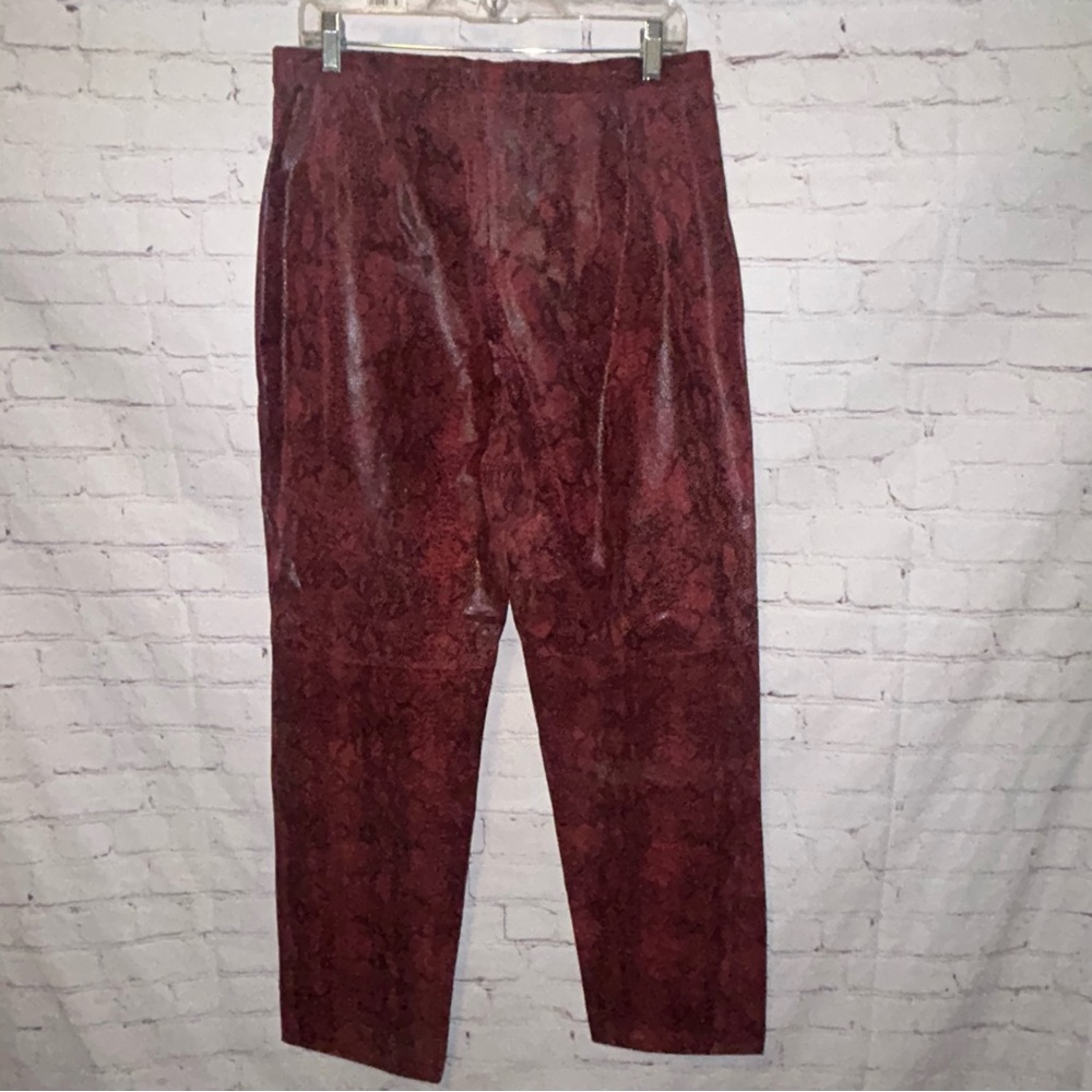 Colebrook & Co. snakeskin print leather‎ pants women’s size 14 - Picture 5 of 8